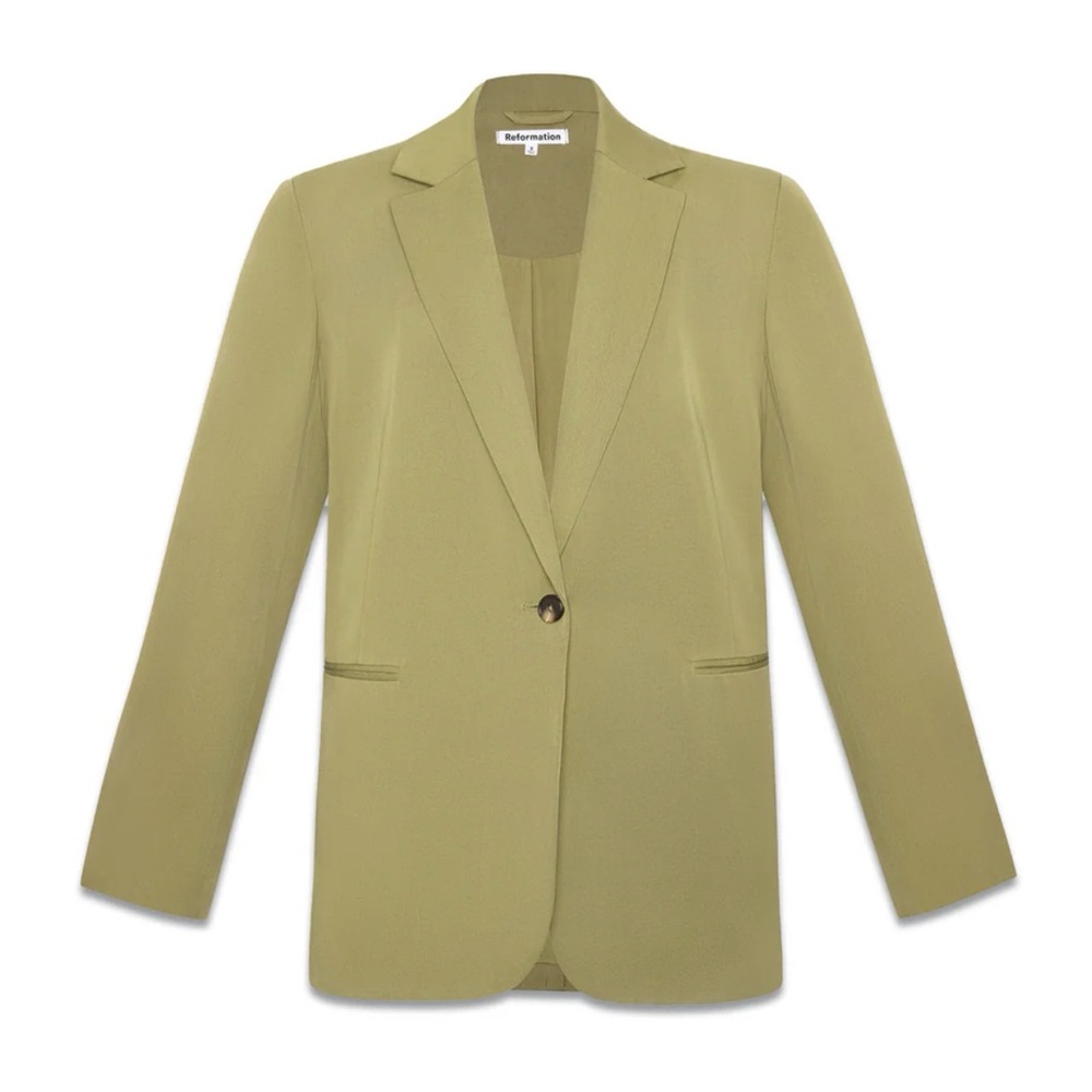 REFORMATION The Classic Blazer in “Pear” Green, sz XS, MSRP $278 - Picture 6 of 14
